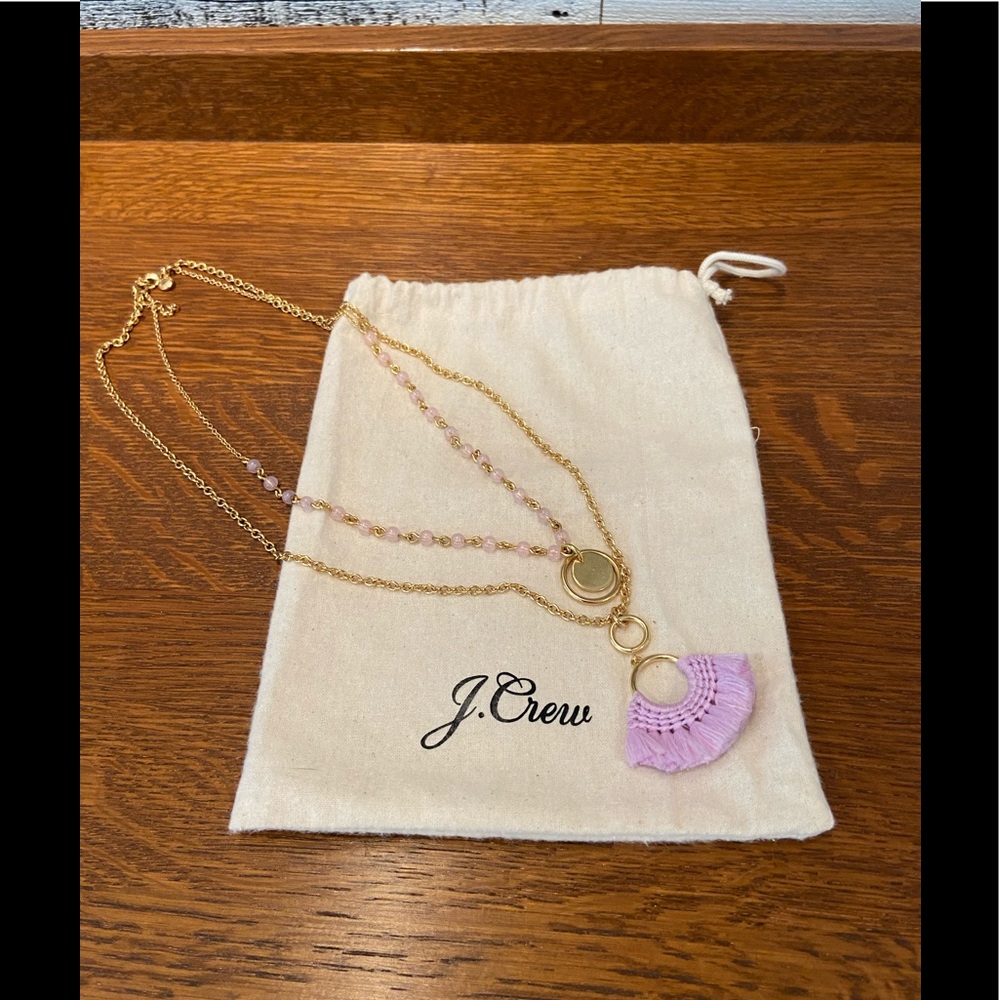 J Crew lilac tassel necklace UNWORN! 🎉